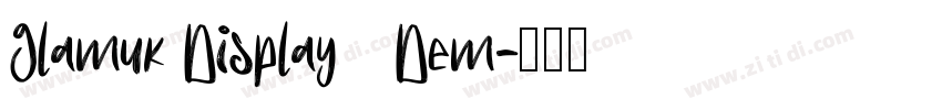 Glamuk Display   Dem字体转换